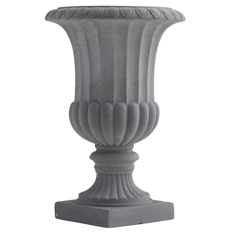 16.5" Gray Decorative Urn