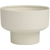 White Wax White Sage Scented Candle with Elevated Matte Light Gray Container