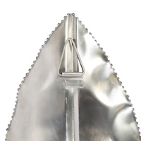 Silver Stainless Steel Candlestick Holders, 16" x 8" x 6"