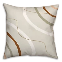 Gray Funky Lines Throw Pillow 18" x 18"