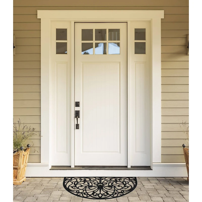 DII® J&M French Arch Half Round Rubber Doormat