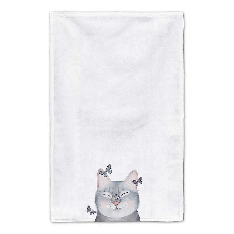 Cat with Butterflies 16" x 25" Towel Set