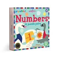 eeBoo Preschool Numbers 12 Puzzle Pairs