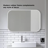 Umbra 36" White Hub Rectangular Mirror