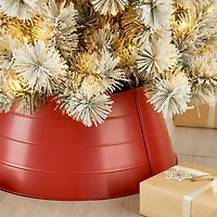 Glitzhome® 22" Christmas Painted Red Metal Tree Collar