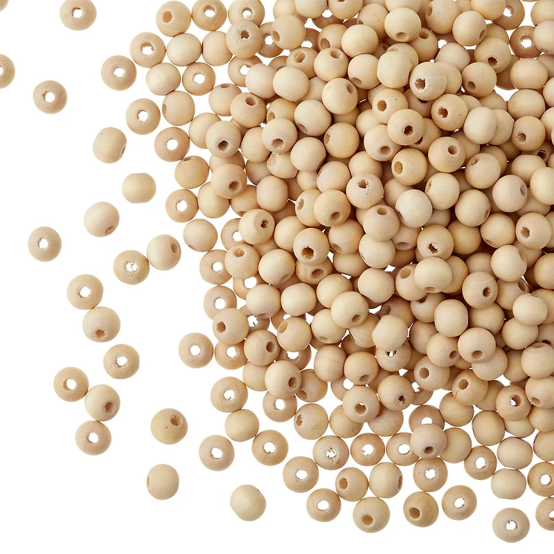 Wood Round Beads by Bead Landing™, 8mm