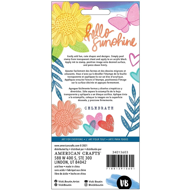 Vicki Boutin Sweet Rush Sunshine Clear Stamps