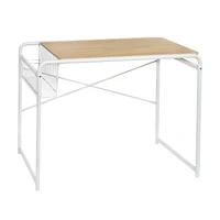 Honey Can Do White Home Office Computer Desk With Side Basket