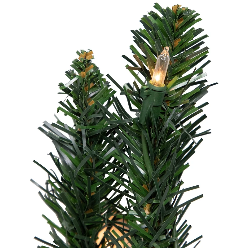 3ft. Pre-Lit Buffalo Fir Artificial Christmas Wall or Door Tree, Clear Dura Lights
