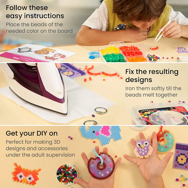 Arteza® Kids Animal Crafts Heat Fuse Beads Kit