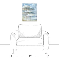 Beach Umbrellas 16" x 20" Canvas Wall Art