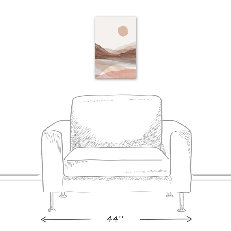 Boho Abstract Landscape 12" x 18" Canvas Wall Art