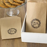 Hortense B. Hewitt Co. Rustic Wreath Treat Bags, Kraft