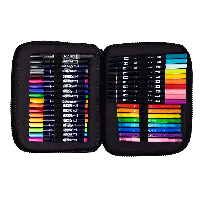 Tombow Black Zipper Marker Case