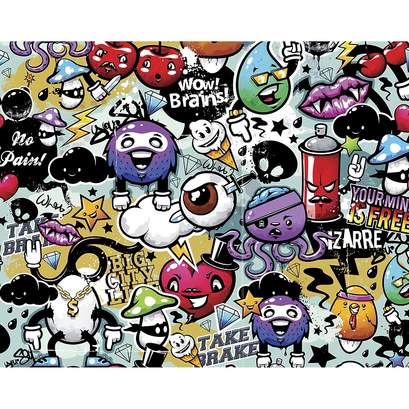 Ohpopsi Graffiti Monster Wall Mural