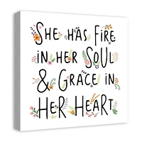 Fire in Her Soul & Grace in Her Heart Canvas Wall Art