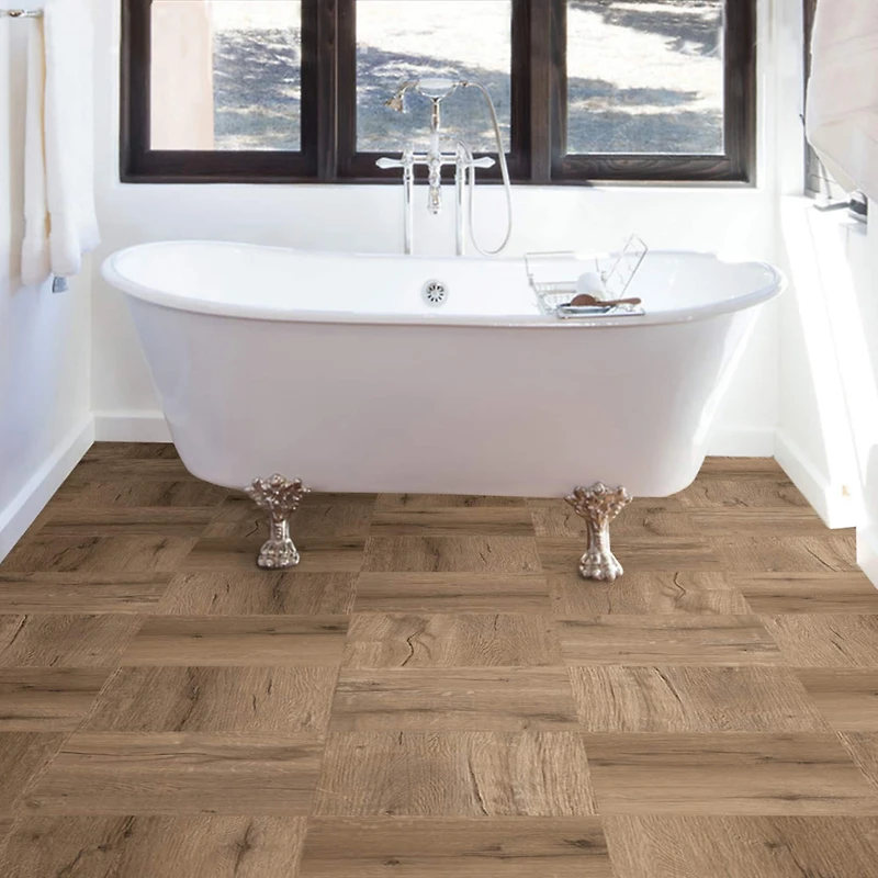 FloorPops Pickling Peel & Stick Floor Tiles