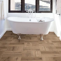 FloorPops Pickling Peel & Stick Floor Tiles