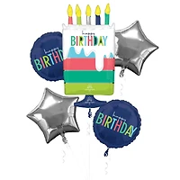 Modern Birthday 5-Piece Foil Balloon Bouquet