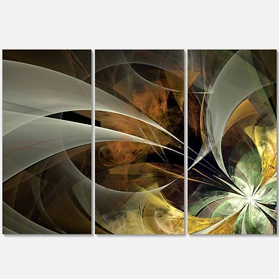 Designart - Symmetrical Gold Fractal Flower