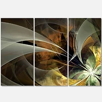 Designart - Symmetrical Gold Fractal Flower