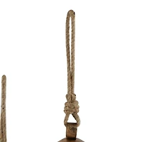 Bronze Metal Bohemian Decorative Cow Bell, Set of 3" 13", 11", 8"