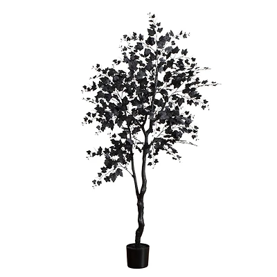6ft. Artificial Halloween Black Maple Tree