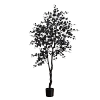 6ft. Artificial Halloween Black Maple Tree