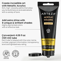 Arteza® Jewel Tones Metallic Acrylic Paint Set