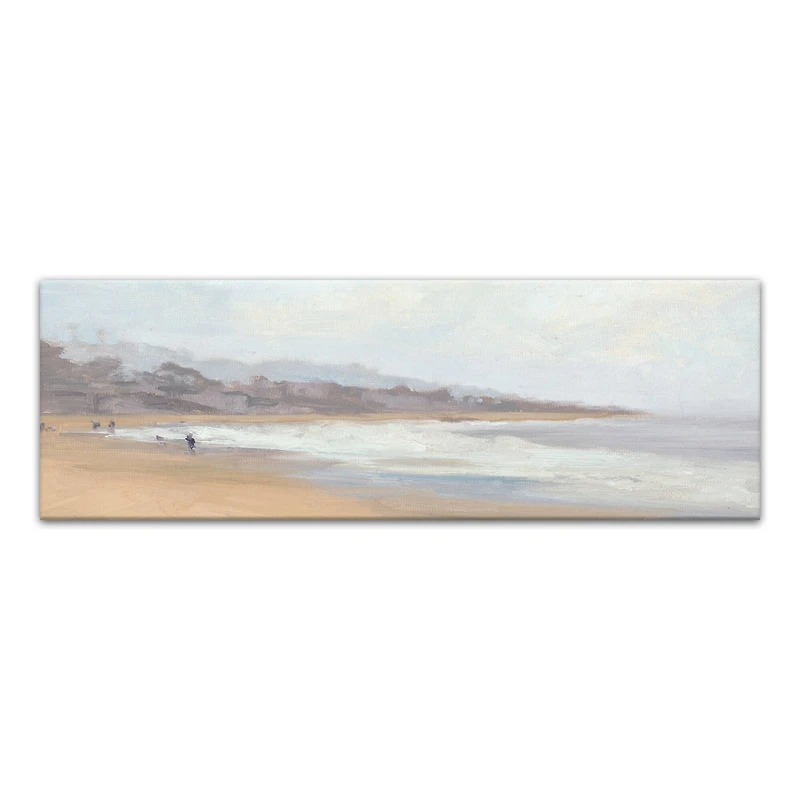 Misty Beach Stroll 36" x 12" Canvas Wall Art