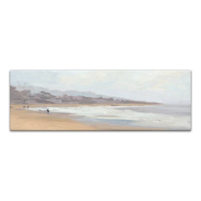 Misty Beach Stroll 36" x 12" Canvas Wall Art
