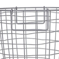 DII® Medium Cool Gray Round Metal Basket