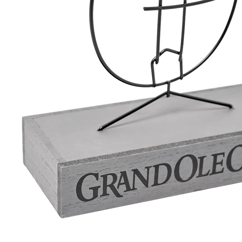 American Art Decor Grand Ole Opry Wire Guitar Tabletop Sculpture with Wooden Base - 7" H x 12.75" L