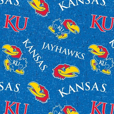 NCAA University of Kansas Jayhawks Cotton Fabric