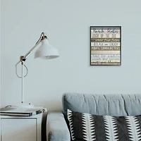Stupell Industries Beach Rules Boardwalk Sign with Frame Wall Accent