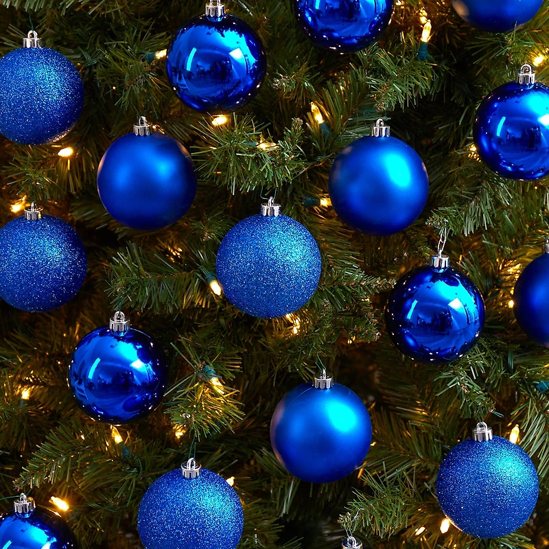20ct. 3" Blue Shatterproof Christmas Ornaments