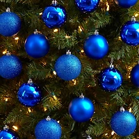 20ct. 3" Blue Shatterproof Christmas Ornaments