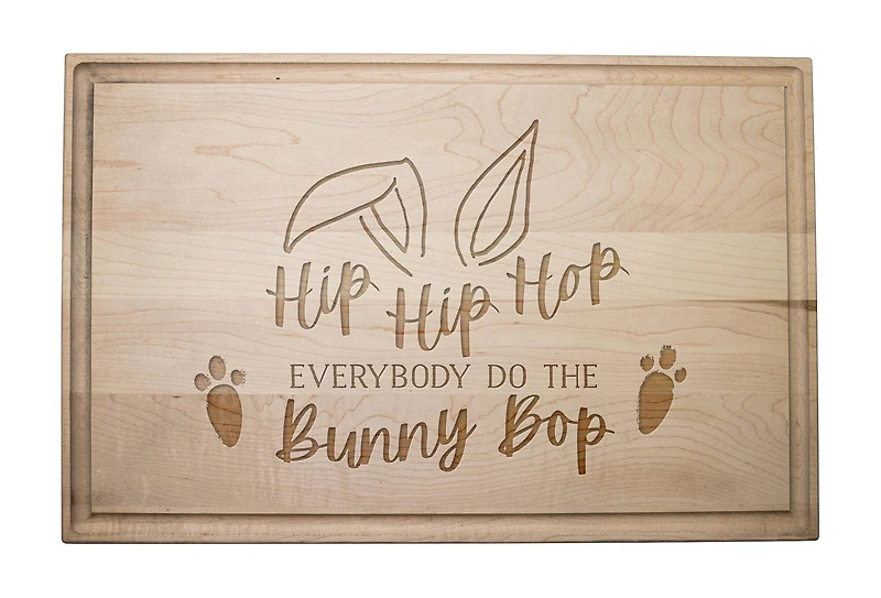 The Bunny Bop 17" x 11" Maple Cutting Board
