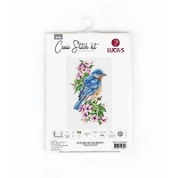 Luca-s Blue Bird On The Branch Counted Cross Stitch Kit