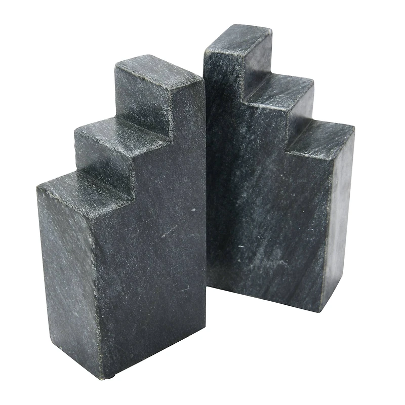 Hello Honey® 6.5" Geometric Marble Bookend Set