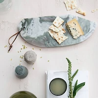 Hello Honey® 15" Green Mélange Marble Organic Shaped Board