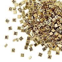 Gold Alphabet Plastic Craft Beads, 8mm by Bead Landing™