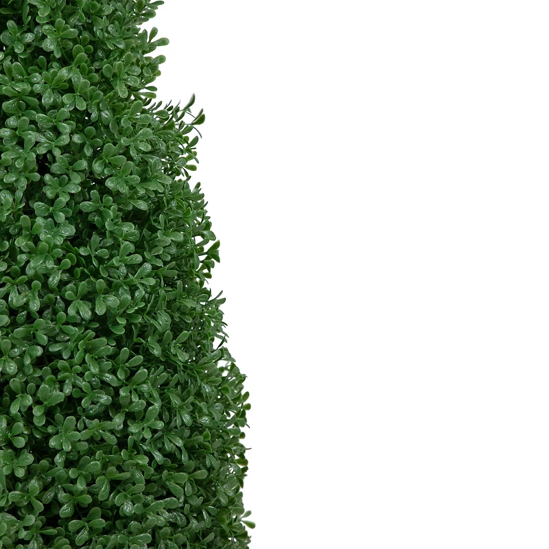 30" Unlit Artificial Boxwood Cone Topiary Tree with Round Pot
