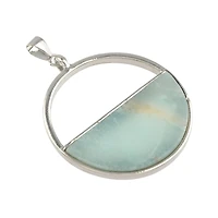 Amazonite Half Circle Pendant by Bead Landing™