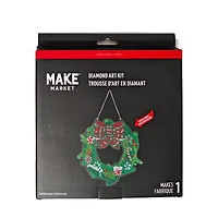 8" Peppermint Plaid Wreath Diamond Art Kit by Make Market®