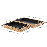 Handmade Bohemian Seagrass Nesting Tray Set