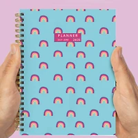 TF Publishing 2024 - 2025 Blue Sky Rainbows Medium Spiral Planner