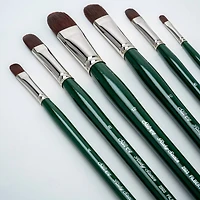 Silver Brush Limited Ruby Satin® 6 Piece Long Filberts Brush Set