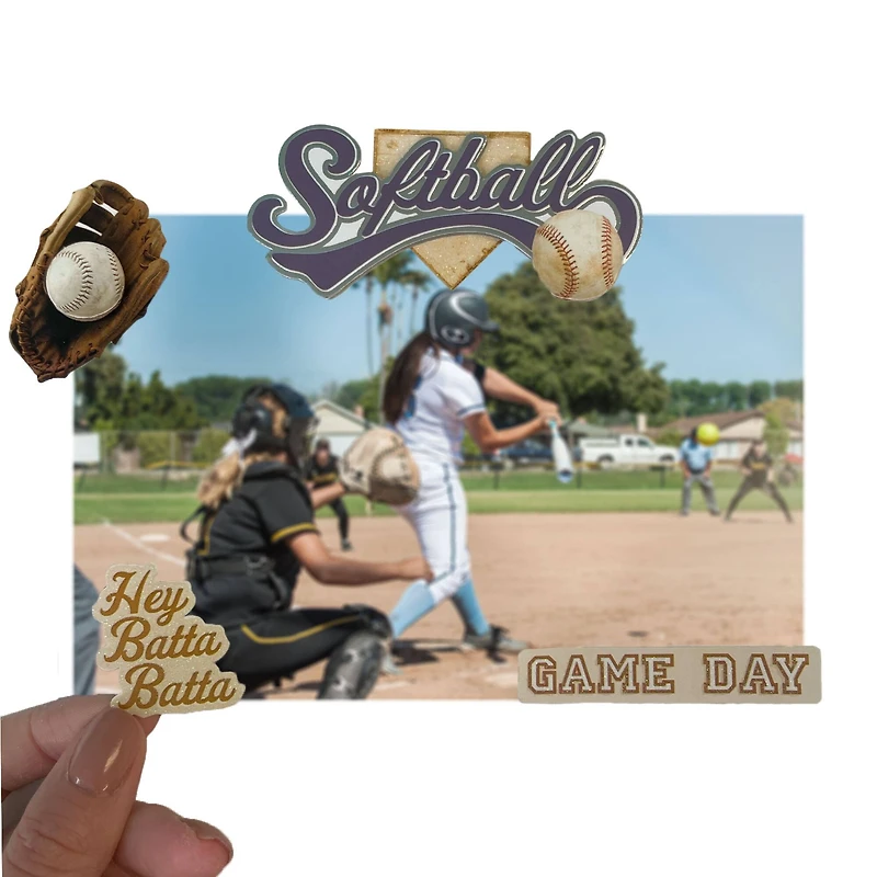 Softball Dimensional Stickers by Recollections™