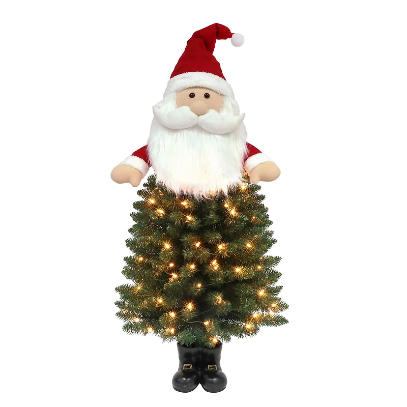4ft. Pre-Lit Santa Tree, Clear Lights